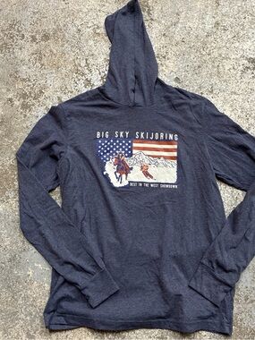 Big Sky Skijoring Graphic Hoodie - Navy